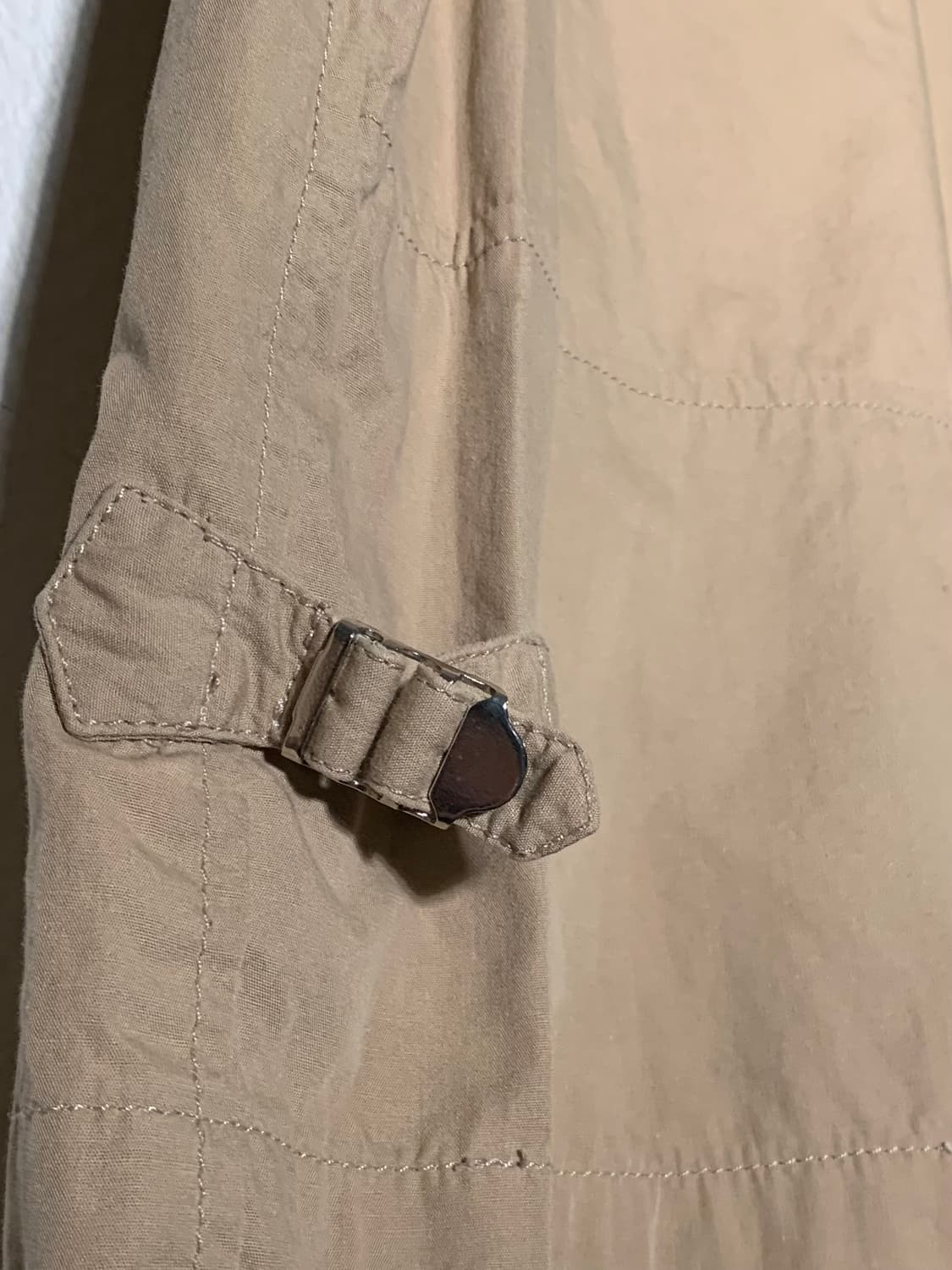 엔지니어드 가먼츠 버클 스탠드 카라 베이지 마드라스 체크 패턴 자켓 상품이미지9