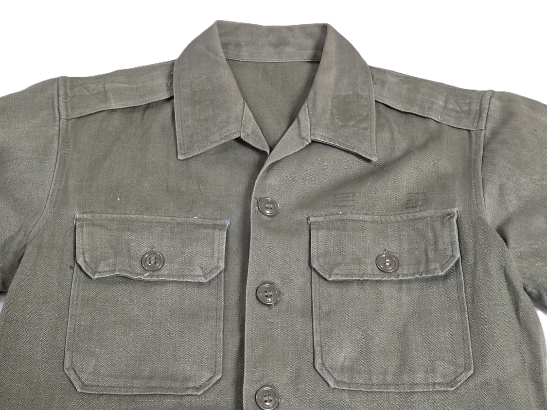 육군 구형 60~70년대 민무늬 전투복 상의 자켓 (S) 상품이미지7