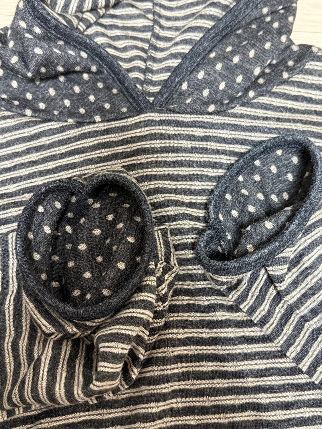 페스토 도트 스트라이프 후디 다크문 pesto stripe dot 상품이미지8