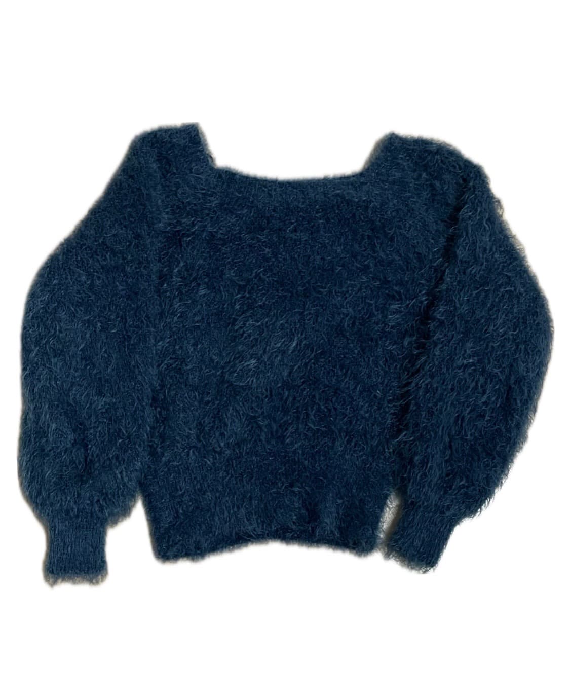 청녹색 퍼니트 크롭 앙고라 니트 상품이미지1