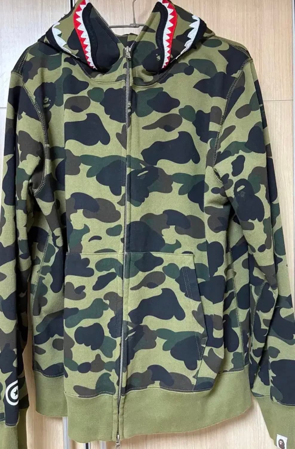 베이프 녹계 샤크후드 XL 새상품 상품이미지1