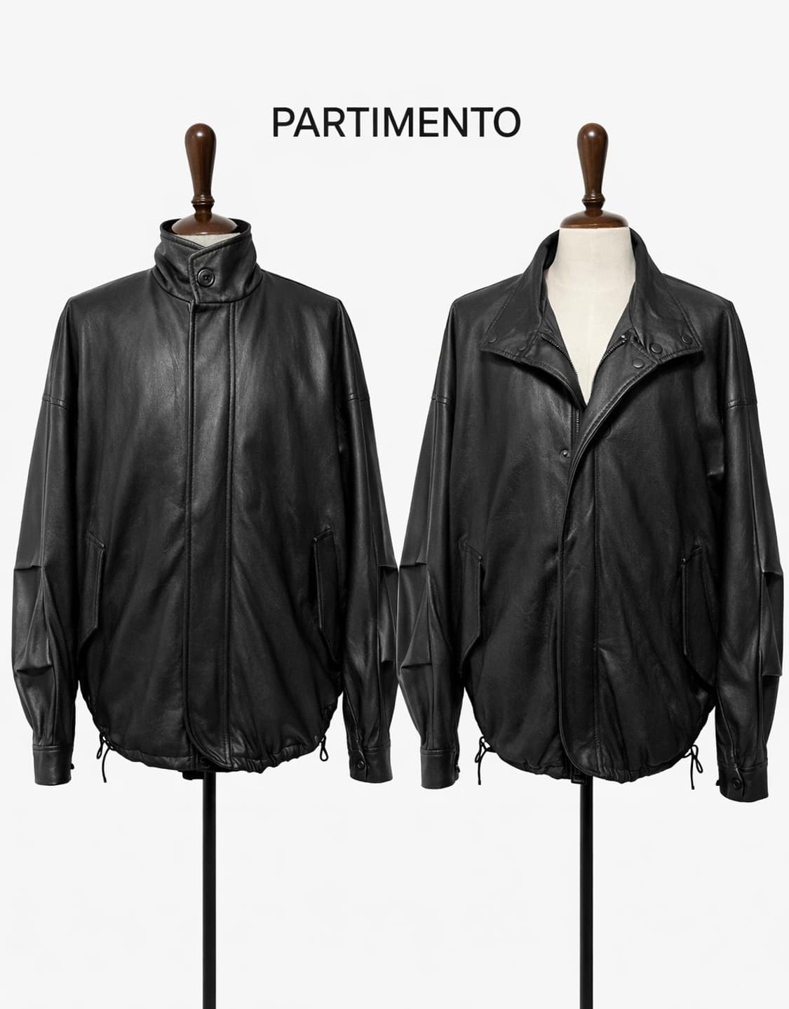 파르티멘토 오버핏 레더 자켓 블랙 M 상품이미지1