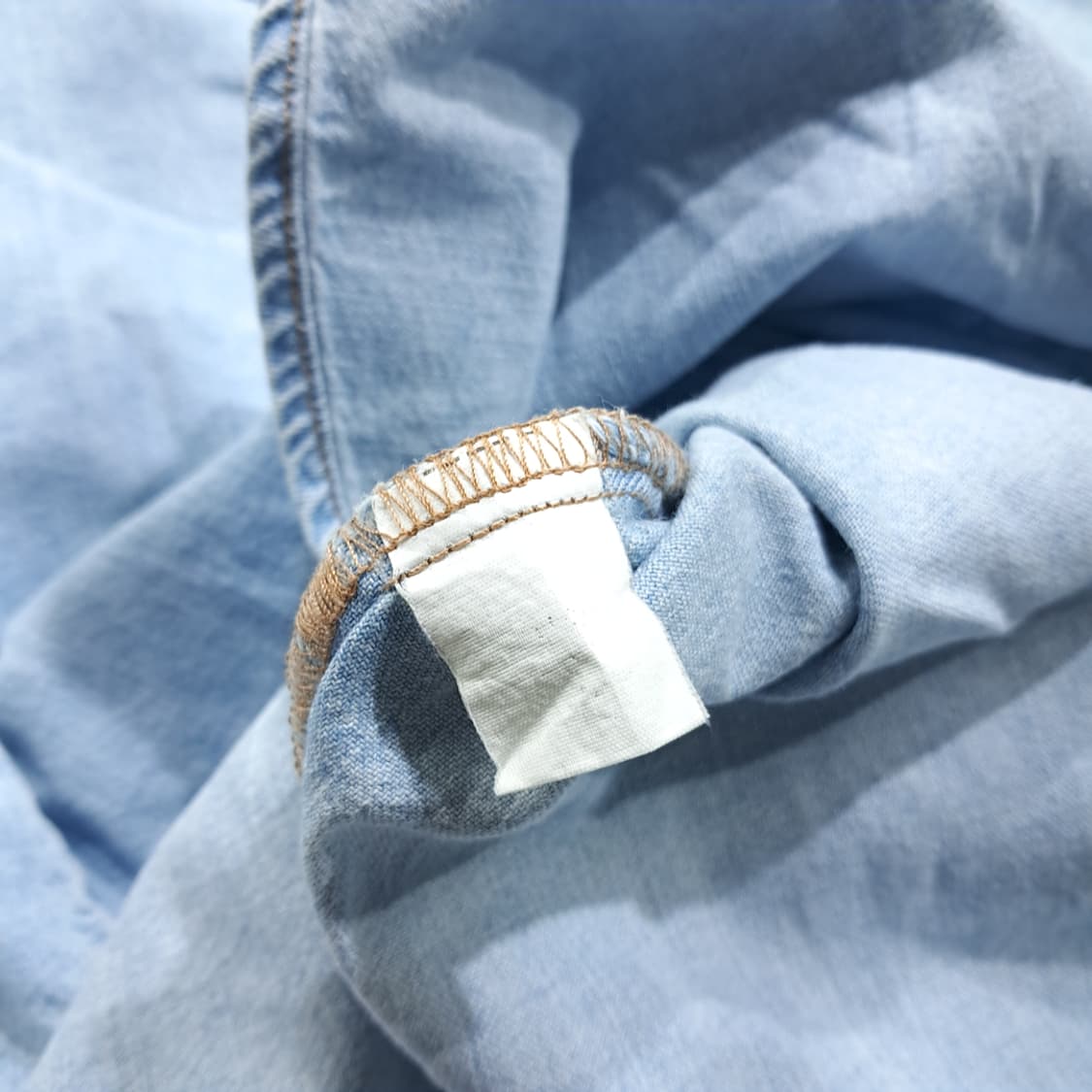 CL455 L 리바이스 90s 홍콩판 코튼 라이트워싱 데님셔츠 남방 상품이미지5