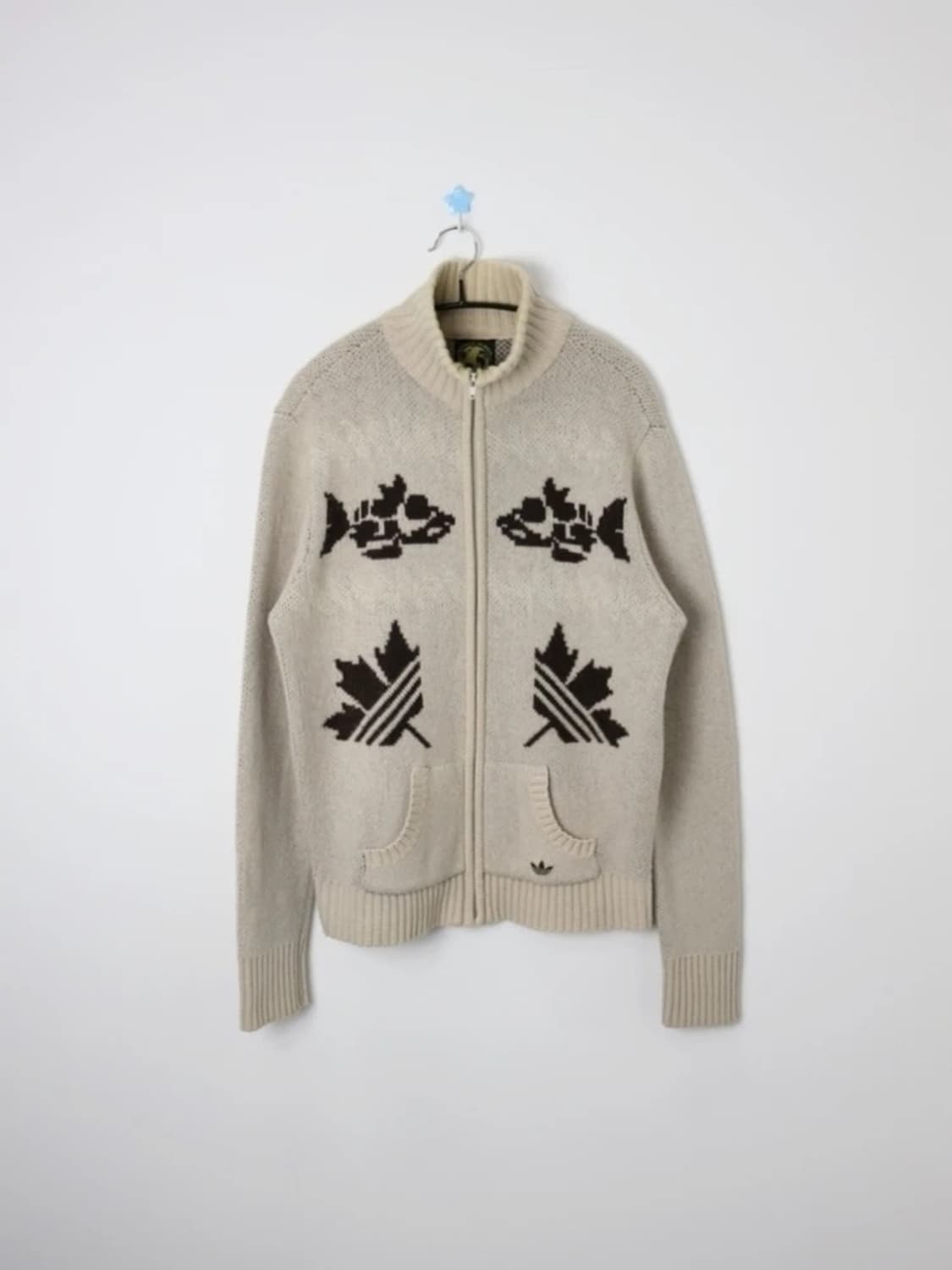 Adidas Maple Leaf Zip Knit Cardigan 상품이미지3