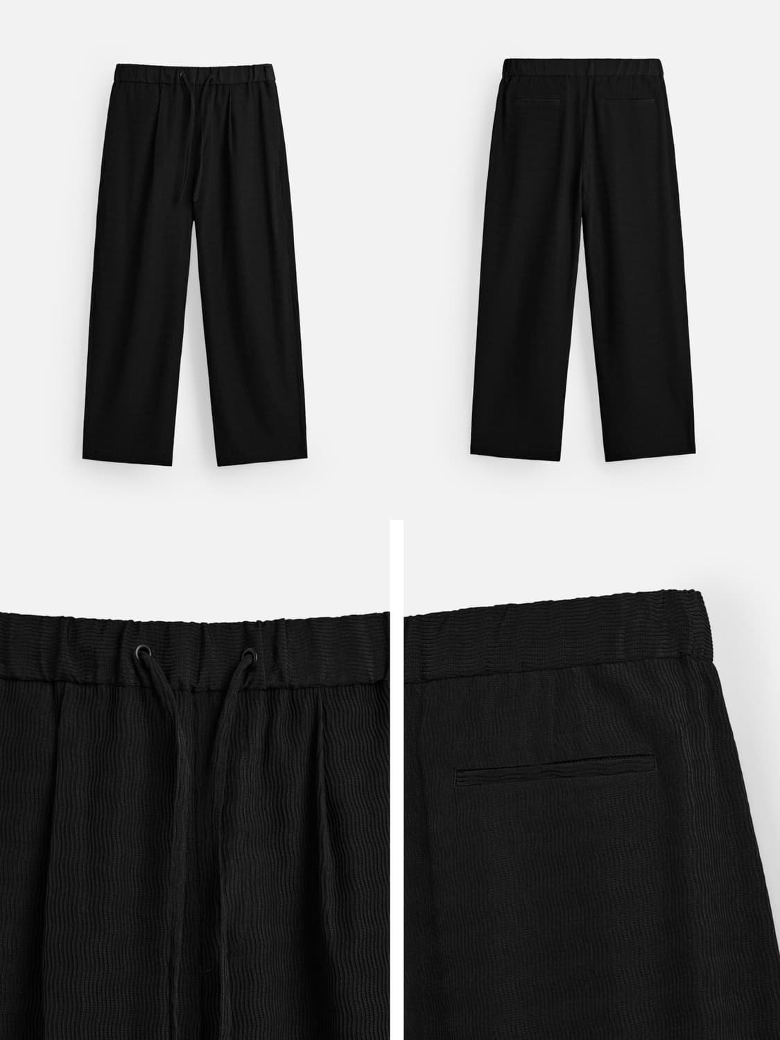 ZARA(자라) 밴딩지짐이 턱 디테일 여름바지 상품이미지3