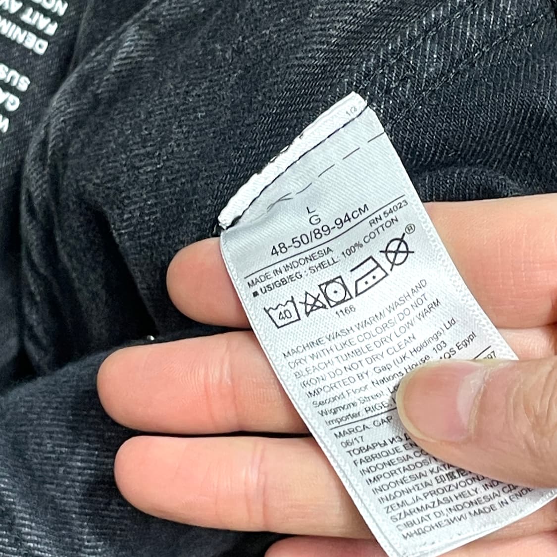 갭 흑청 데님 조끼 베스트 남성L 상품이미지5