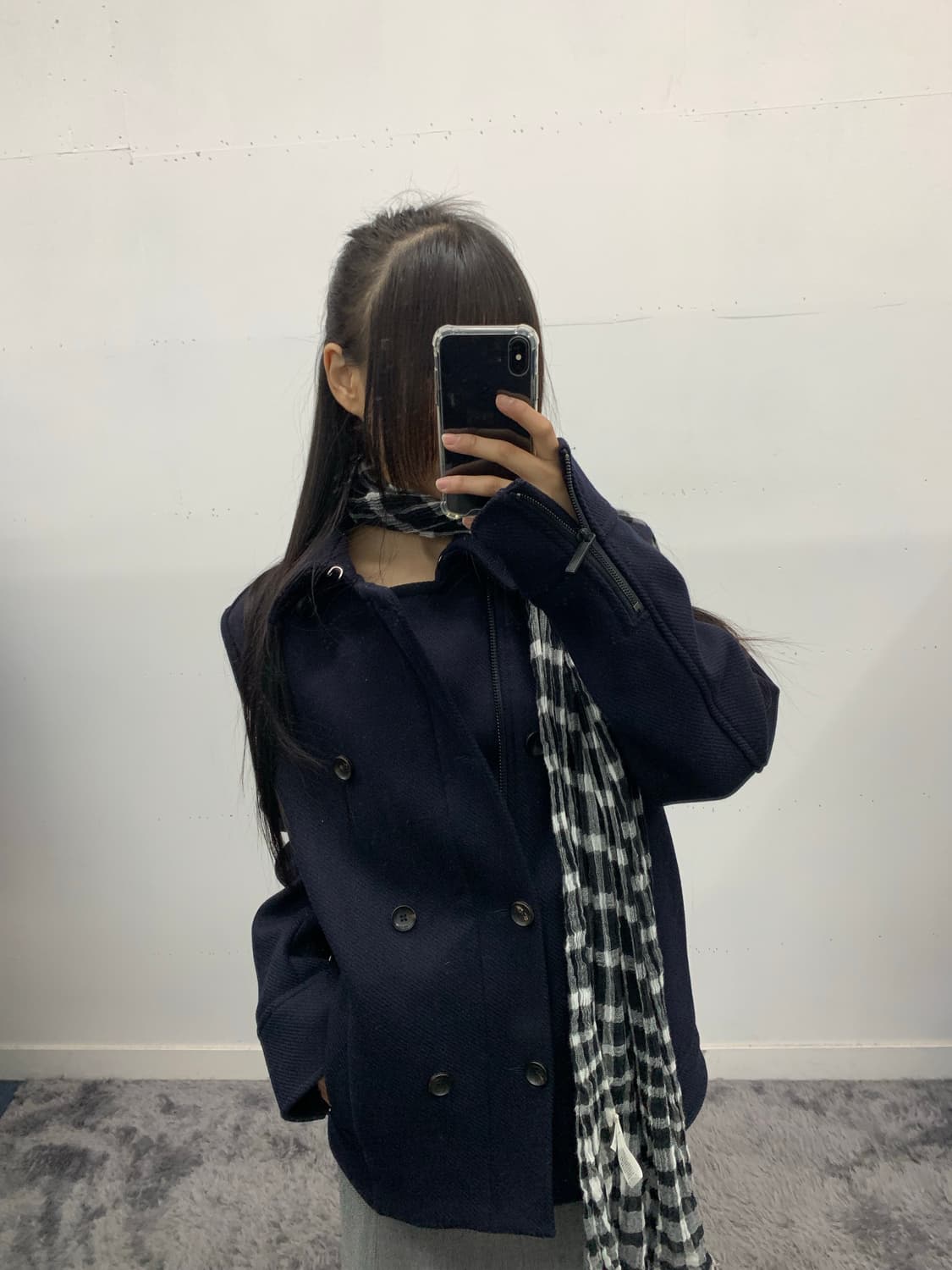 캘빈클라인 사선 미디 코트 상품이미지5