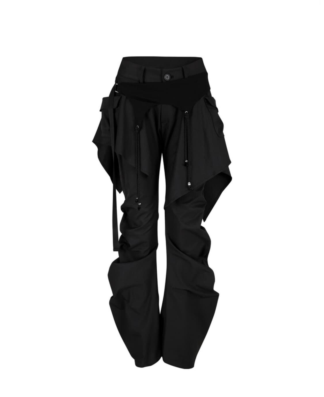 카시코 Layered Strap Pants Black 상품이미지1