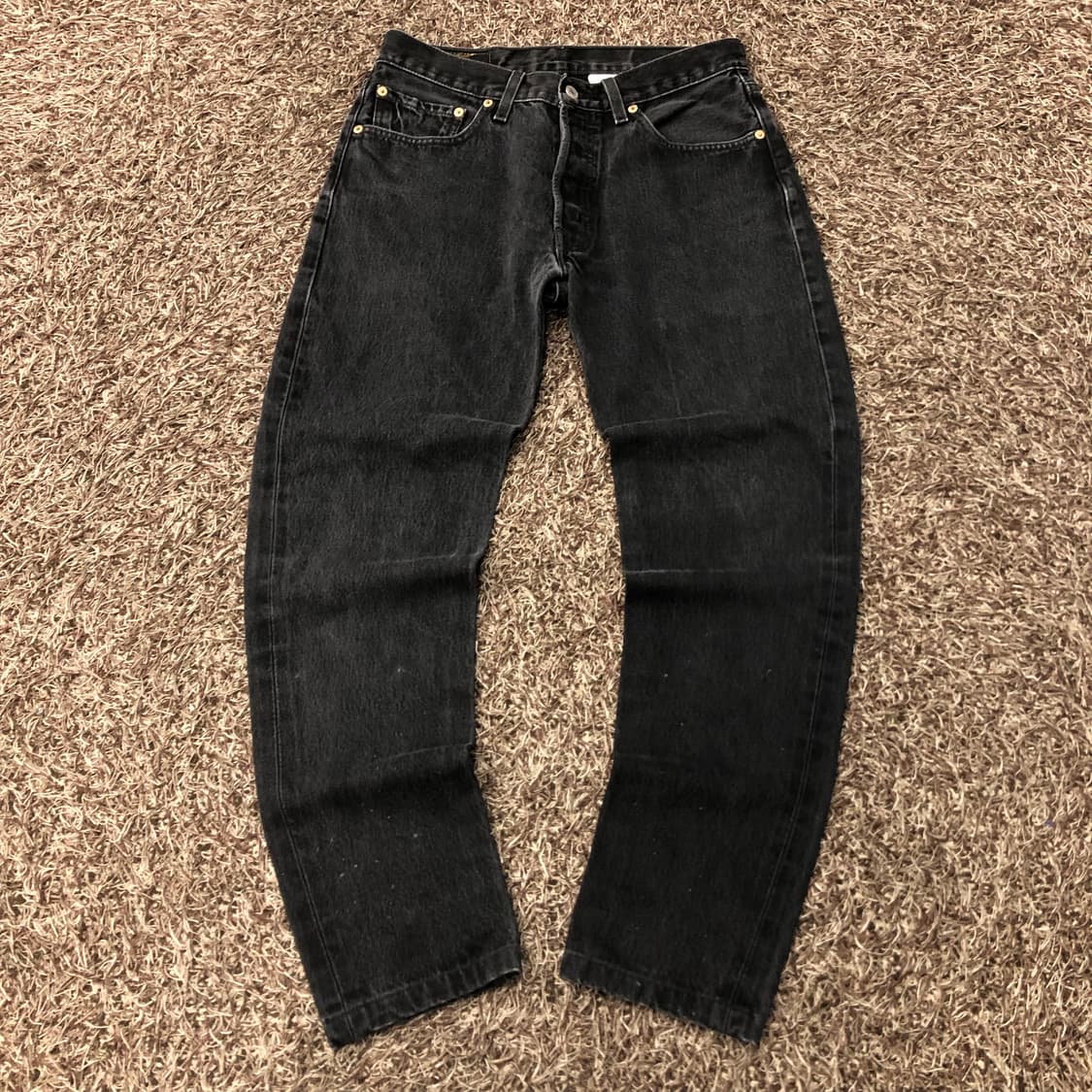 32 리바이스 501 블랙 워싱 흑청 데님 팬츠 상품이미지1