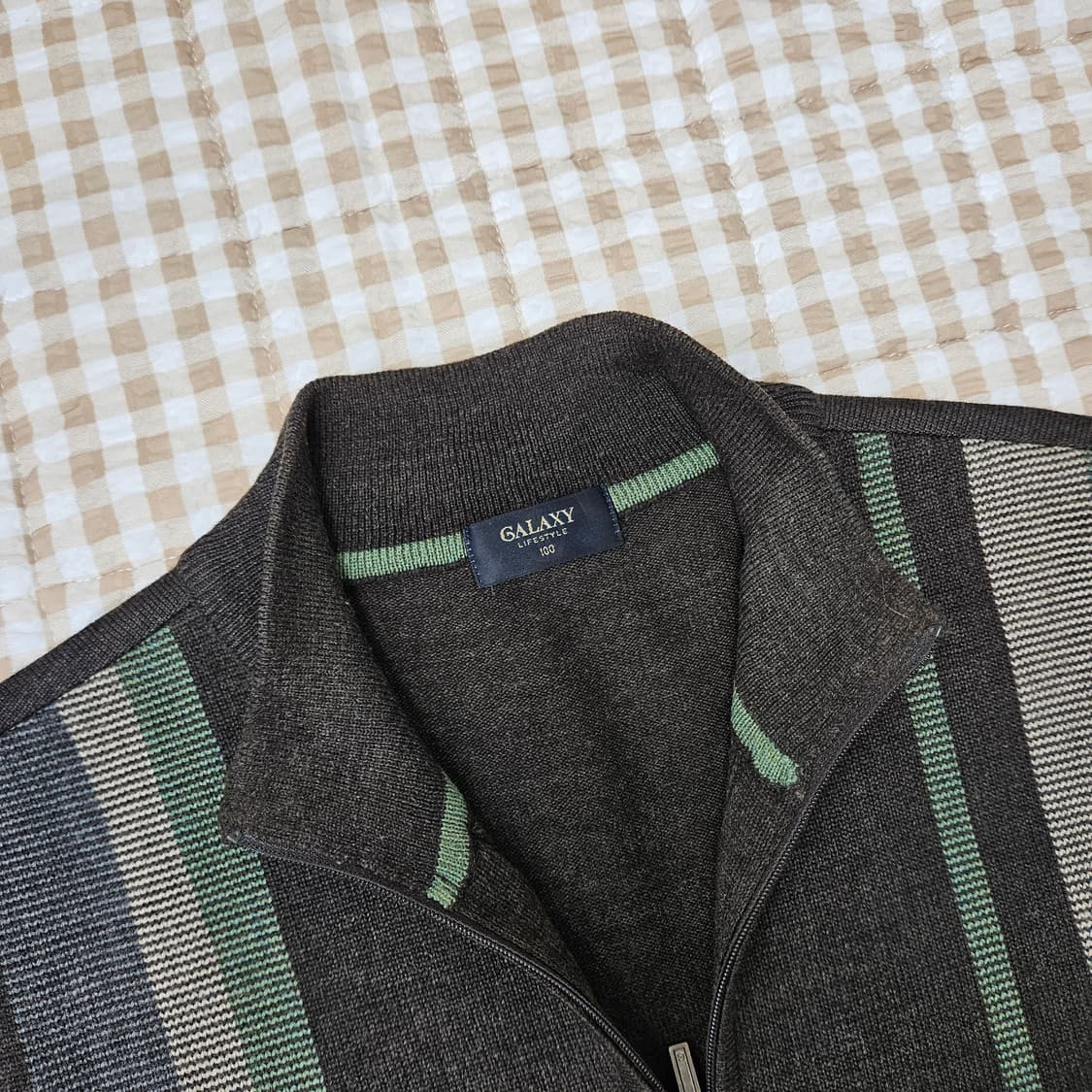 갤럭시 반집업 니트 스웨터 남자100 상품이미지2