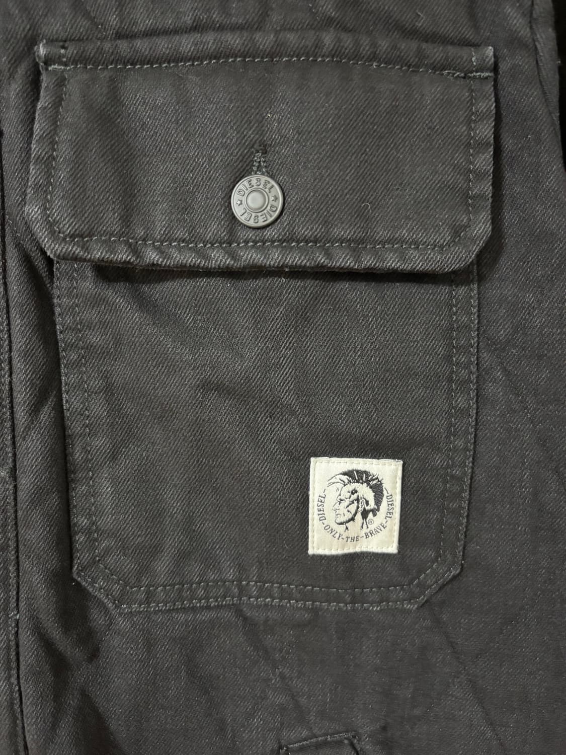 디젤 블랙 데님 퀼팅 자켓 상품이미지2