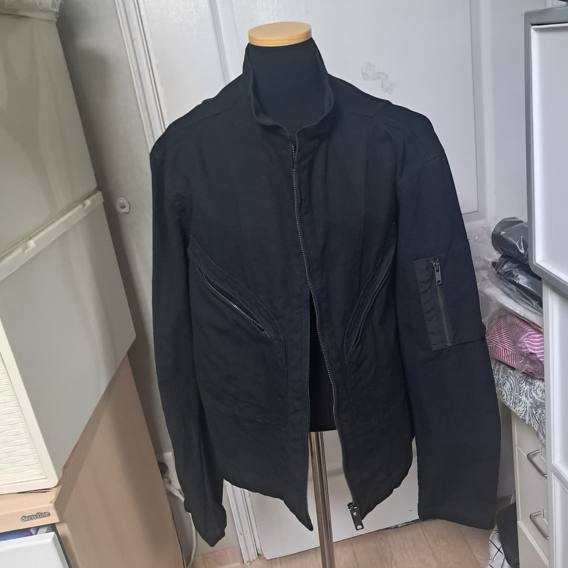 DKNY 남성 블랙 자켓 데님자켓 블루종 L 상품이미지1