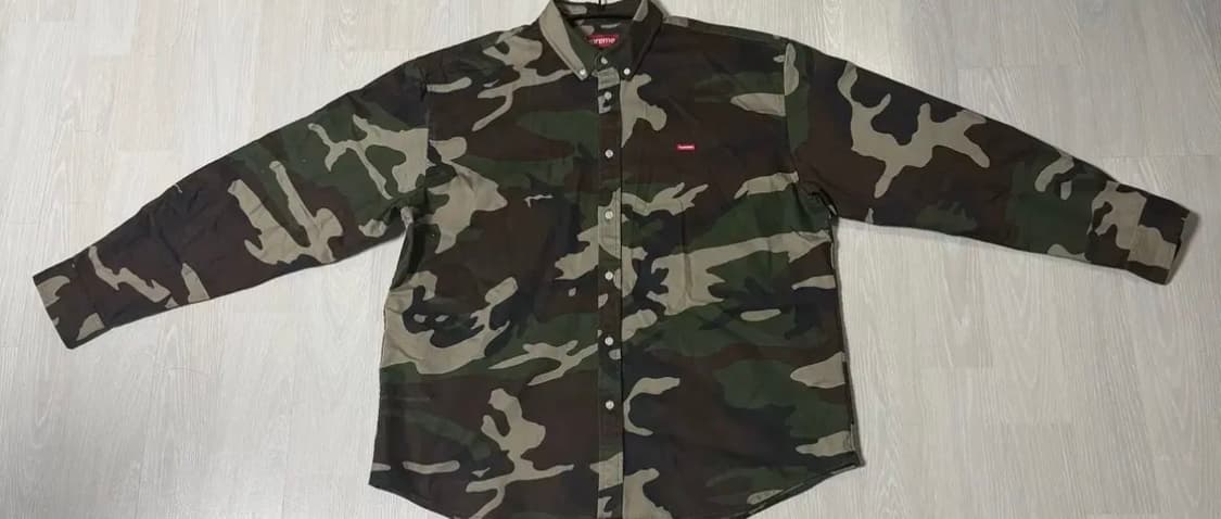 슈프림 스몰 박스 데님 셔츠 우드랜드 카모 상품이미지2