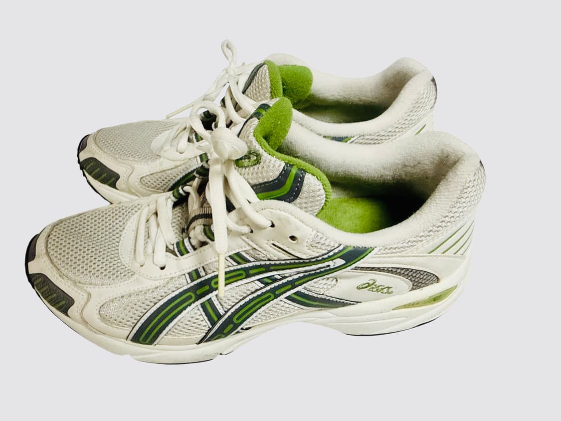  Asics White Green Sneakers 255 상품이미지3