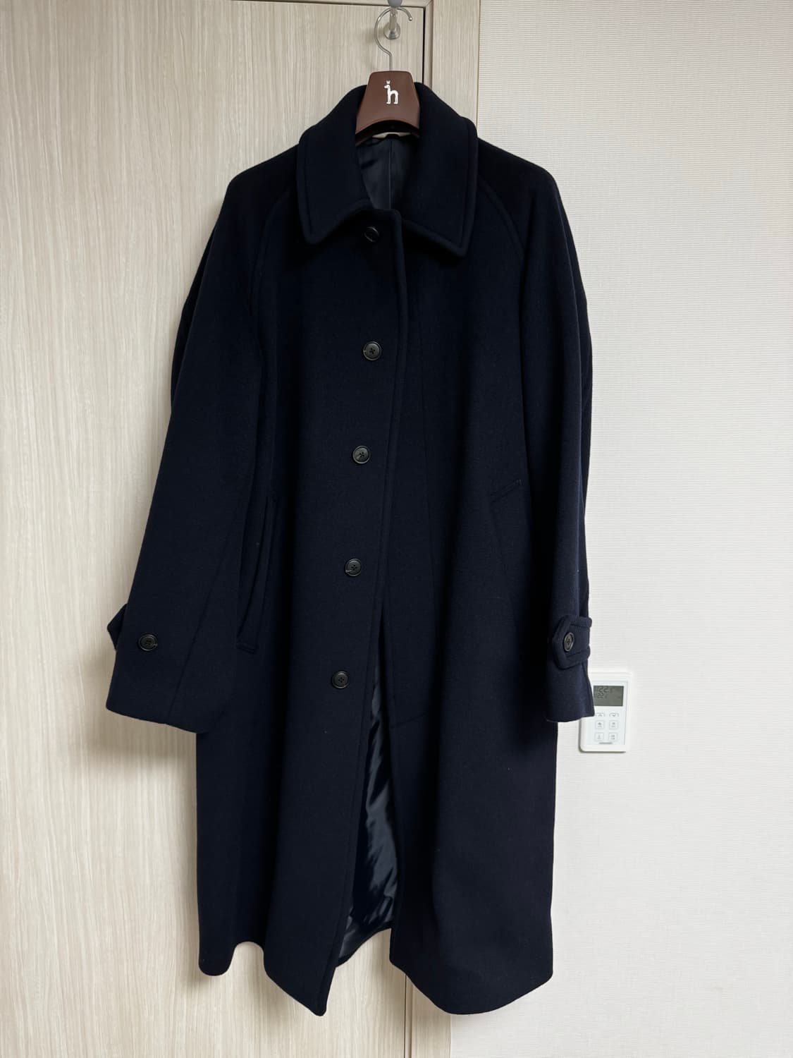 [L] 해지스 HIS 발마칸 코트 네이비 상품이미지1