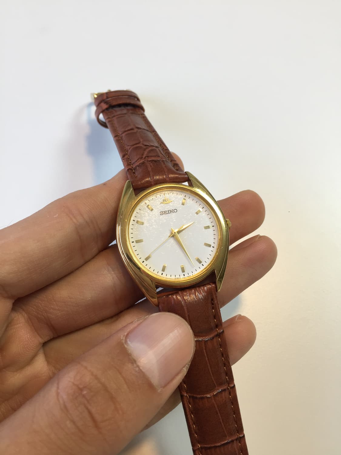 80s seiko gold snow flake dial quartz 상품이미지7