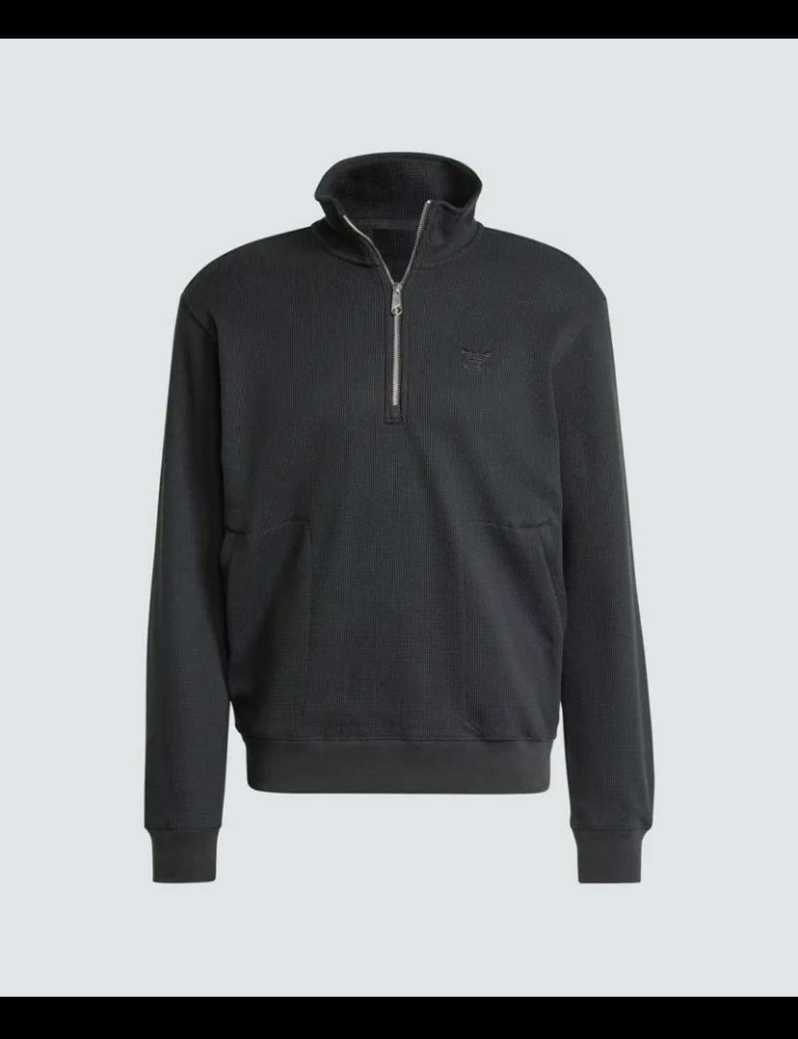 아디다스 와플하프집 스웨트셔츠 검정 상품이미지3