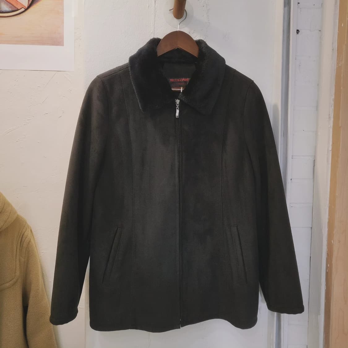 Protagonist 파인울 블랙 무스탕(Italy fabric) 상품이미지2