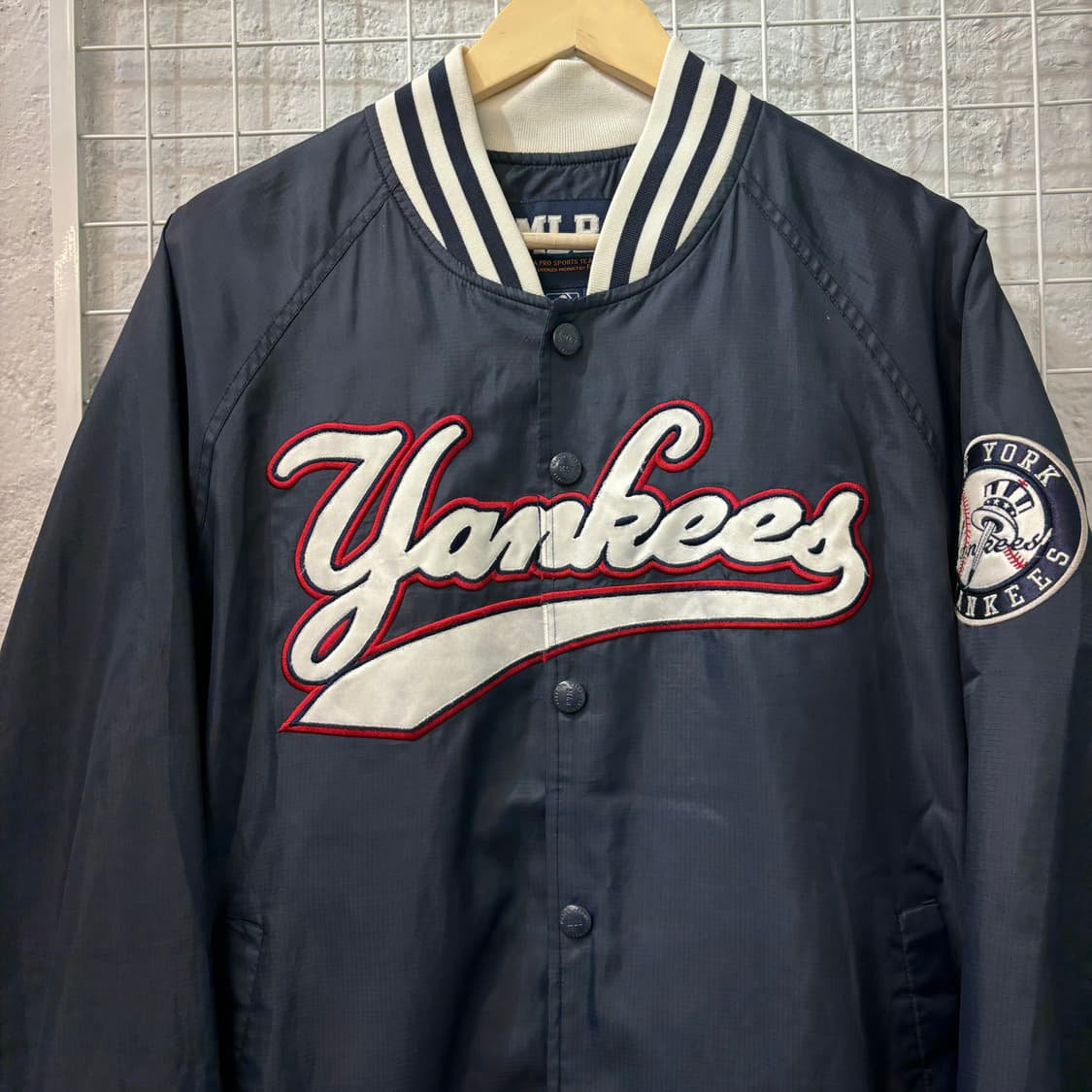 MLB 뉴욕 양키스 네이비 스타디움 바시티 자켓 M 상품이미지3