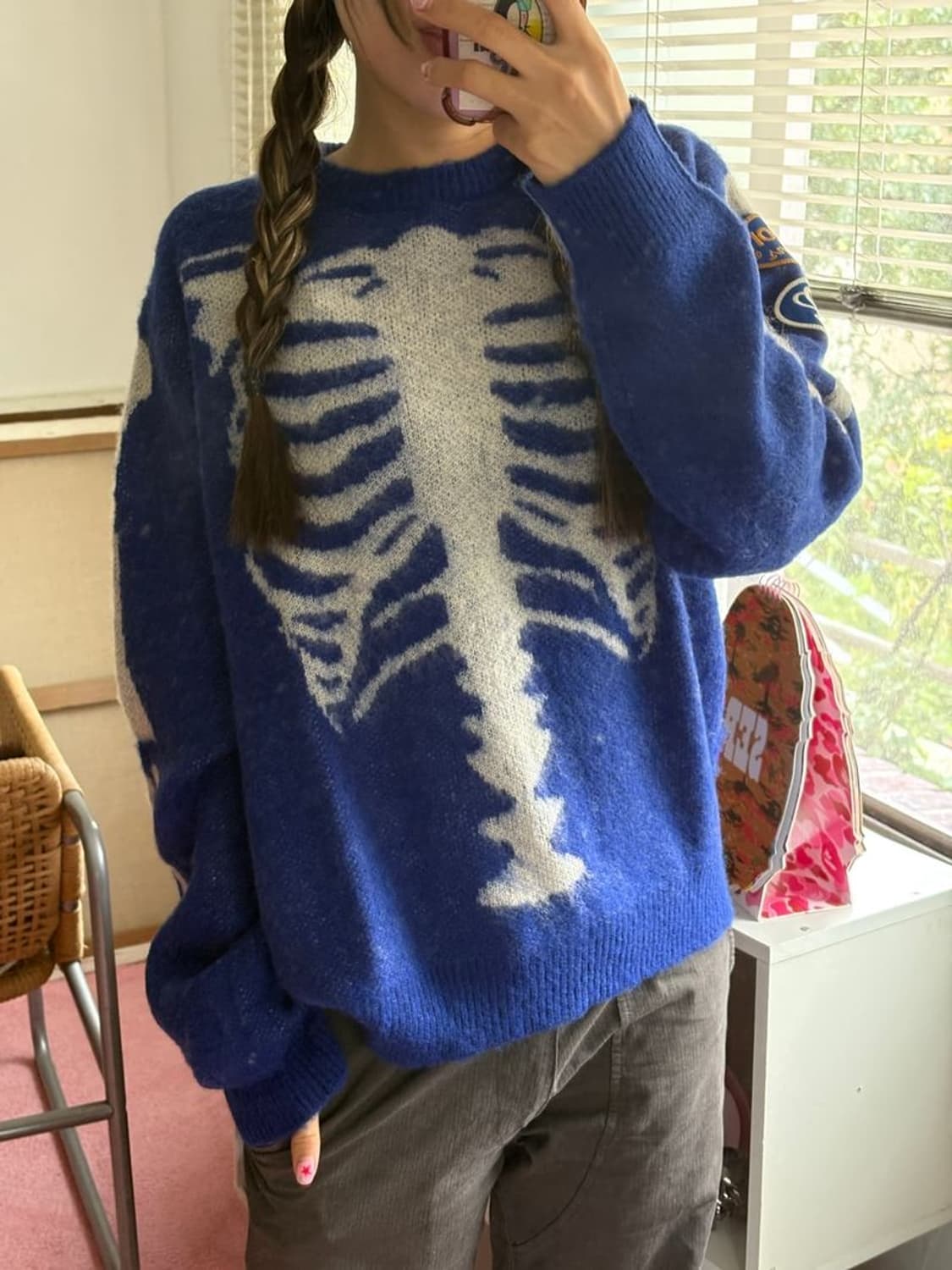 BONE MOHAIR KNIT 리얼본 모헤어 니트 AAV-2501 상품이미지4