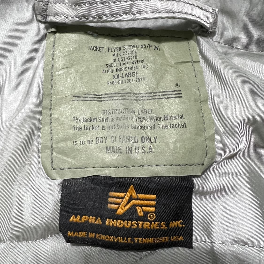 ALPHA 알파 인더스트리 오리지널 USA판 CWU-45(XXL) 상품이미지8