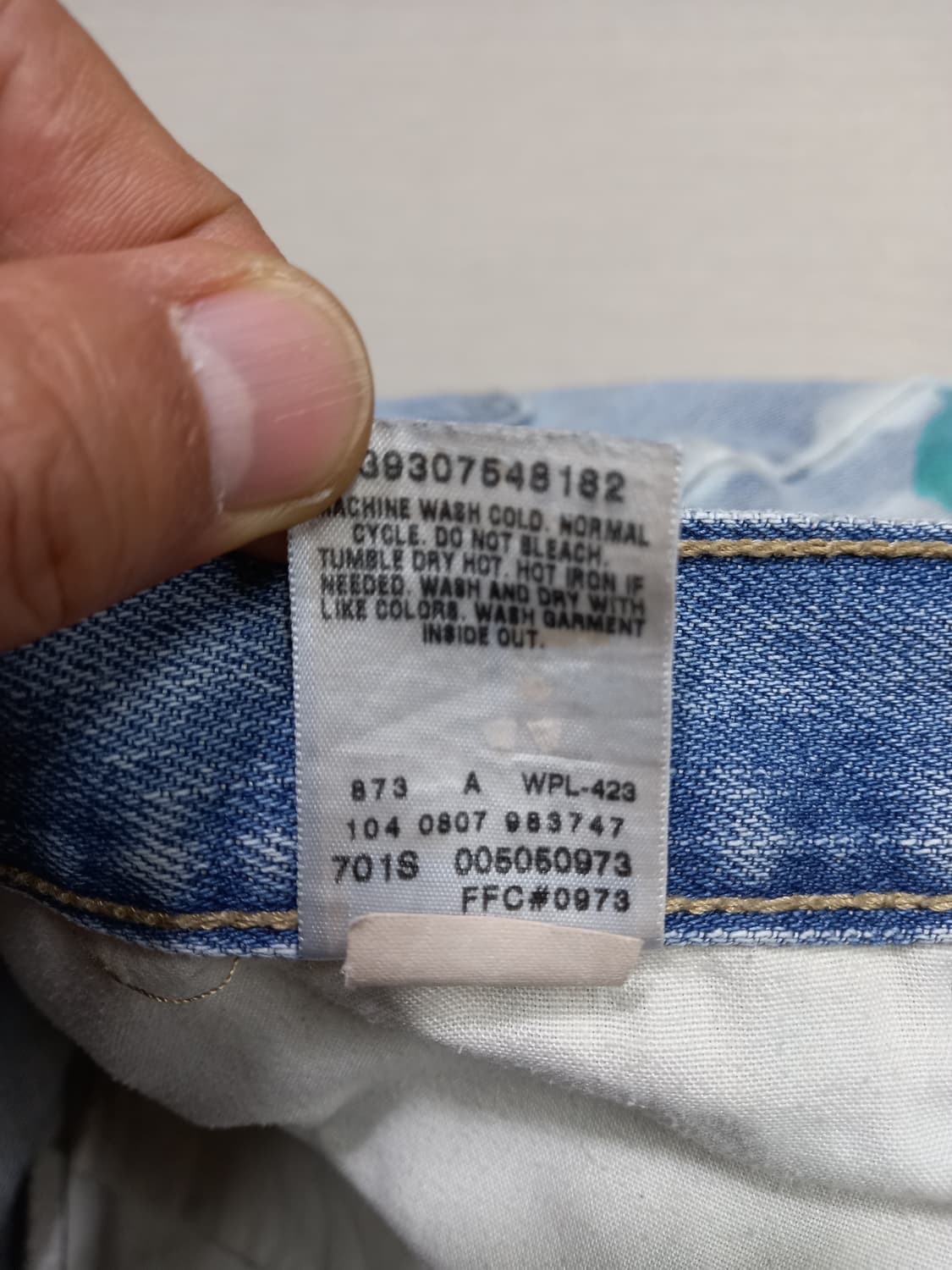 32 07's 리바이스505 Mexico 일자진 연청 커스텀 32-282 상품이미지9