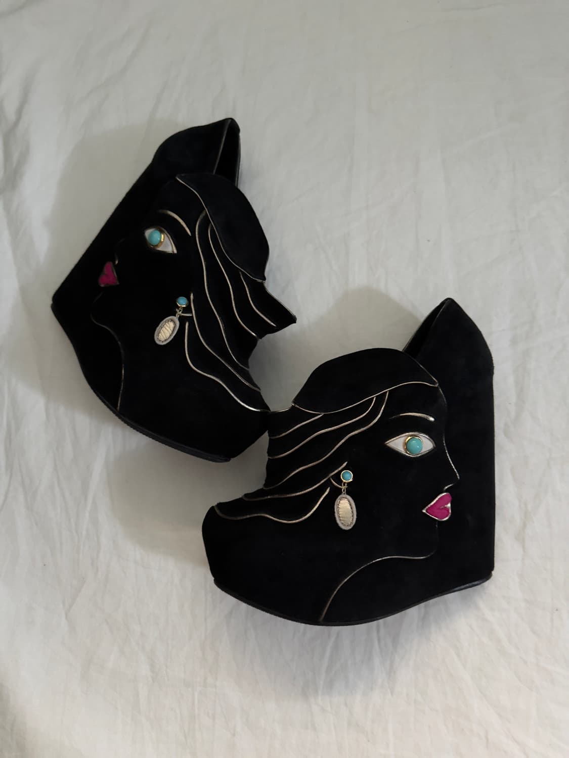 rare* 돌체앤가바나 아트피스 웨지힐 앵클부츠 상품이미지4