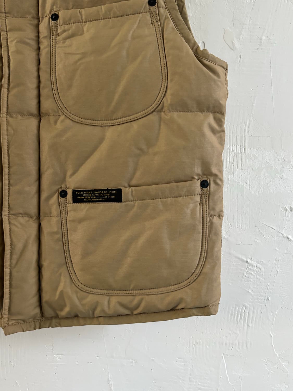 Polo 폴로 진스 베이지 패딩 베스트 상품이미지7