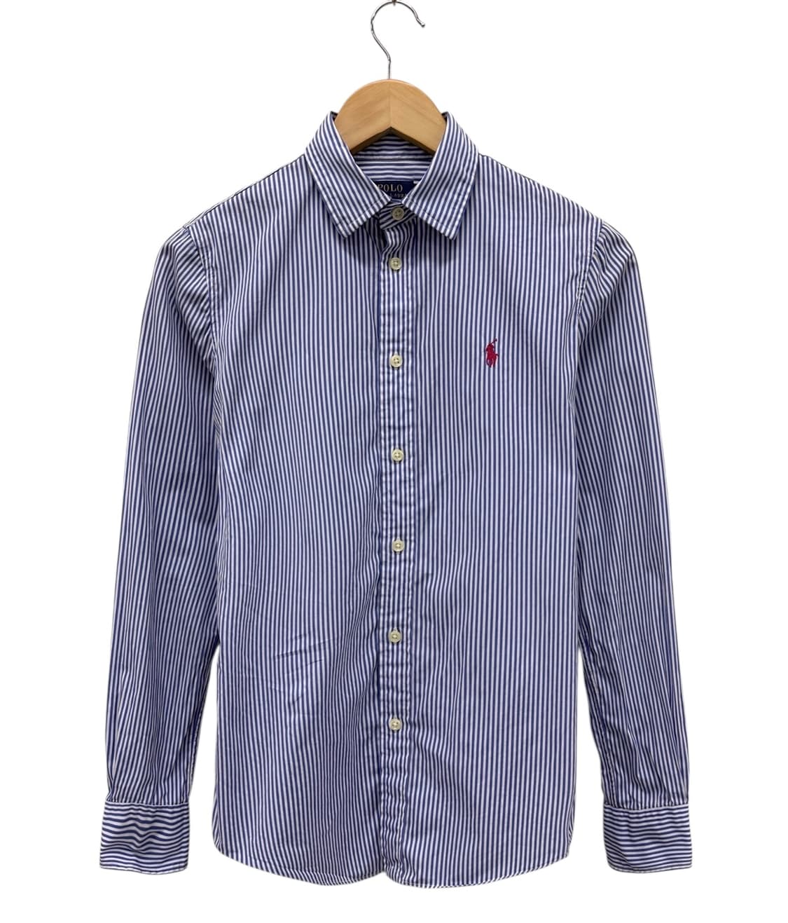 폴로 스트라이프 셔츠 화이트&블루 (여성S) 상품이미지1