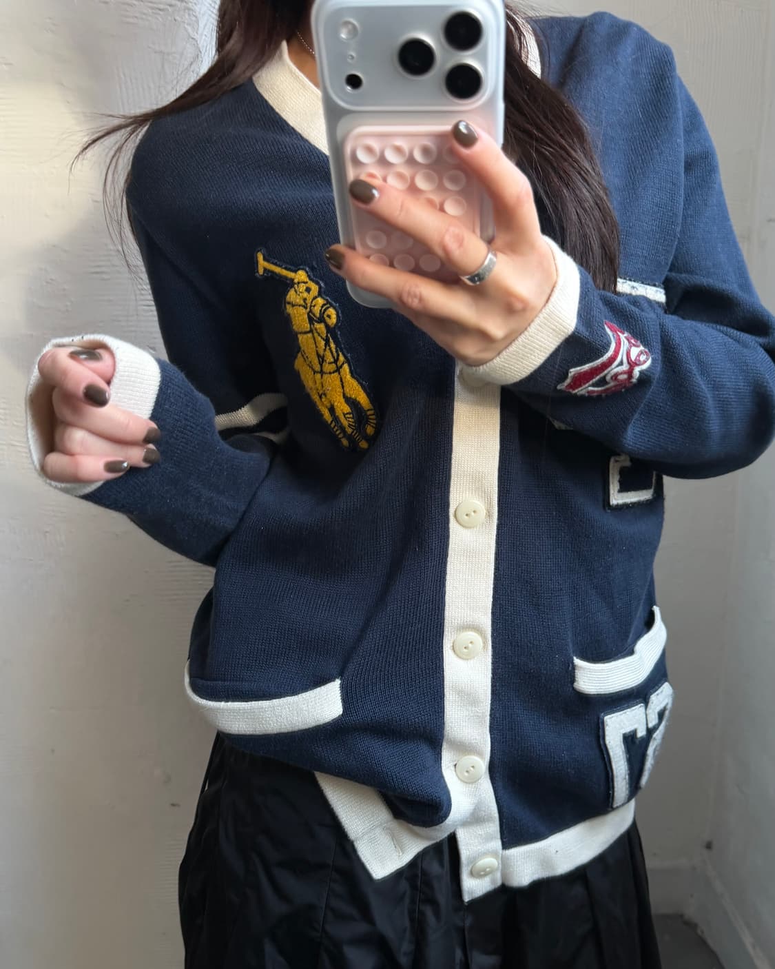 Polo 폴로 랄프로렌 신형 빅포니 레터맨 와펜 가디건 상품이미지6