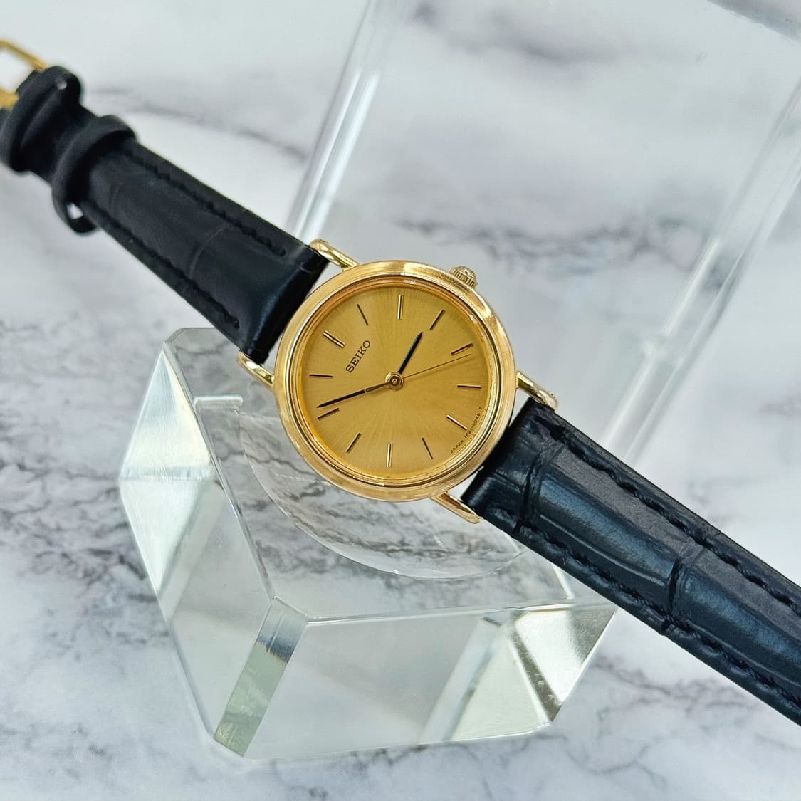 80s90s 빈티지 세이코 클래식 골드 라운드 워치 상품이미지1