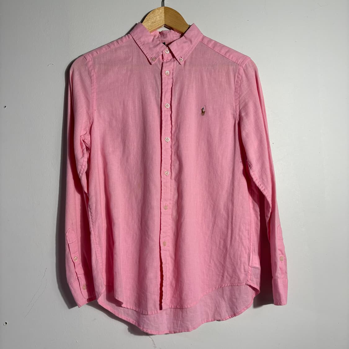 폴로 랄프로렌 린넨 핑크 버튼다운 셔츠 (무료배송) 상품이미지1