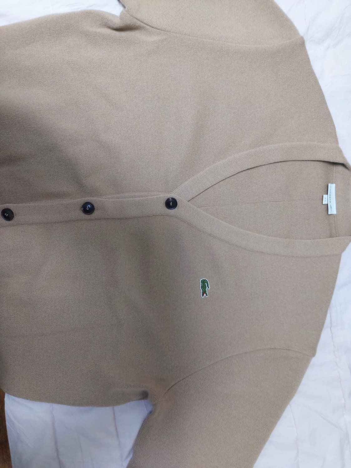 라코스테 베이지 방모 가디건 상품이미지1