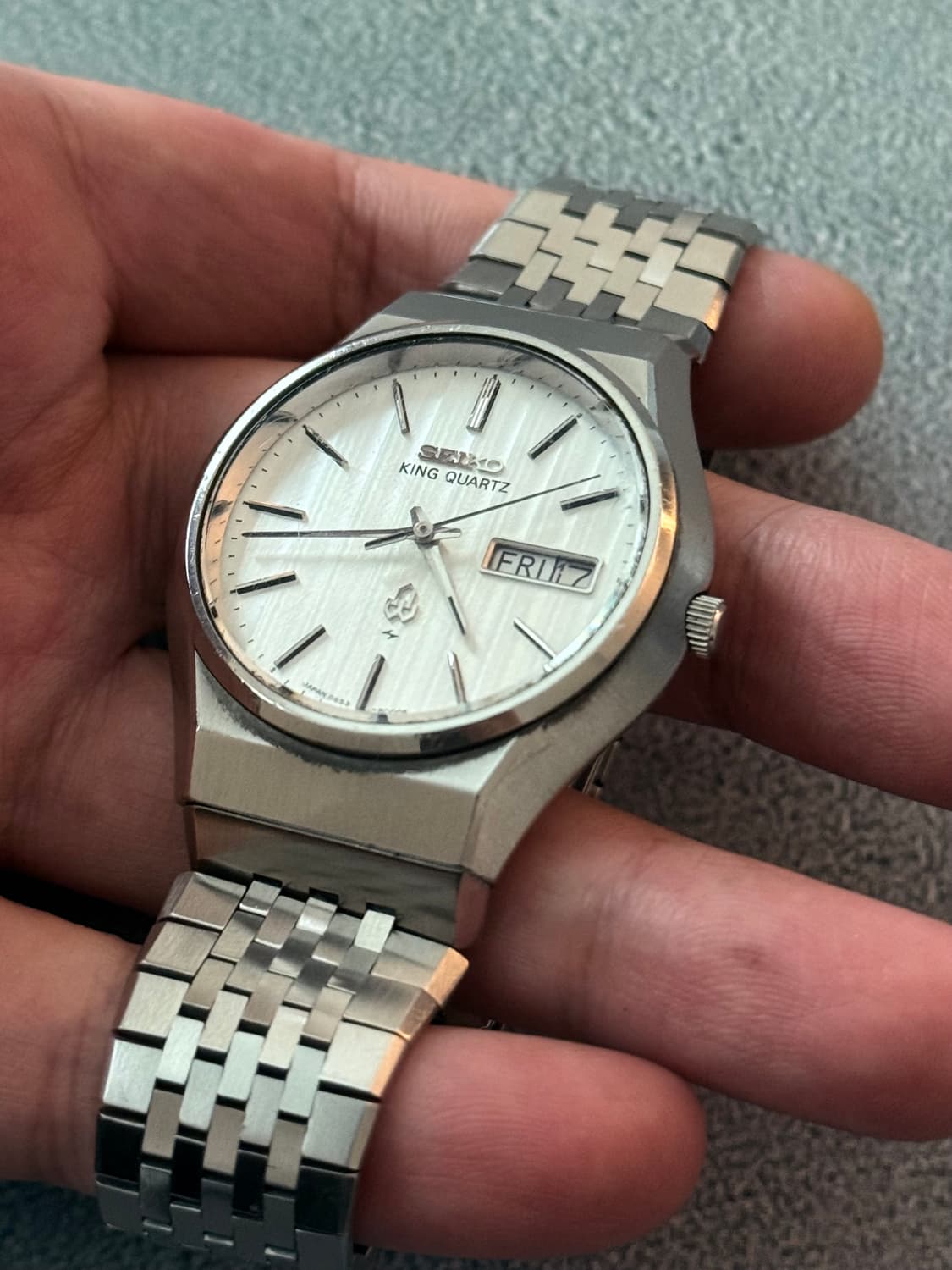 Seiko 세이코 King Quartz 수직스트라이프다이얼 데이 데이트 상품이미지4