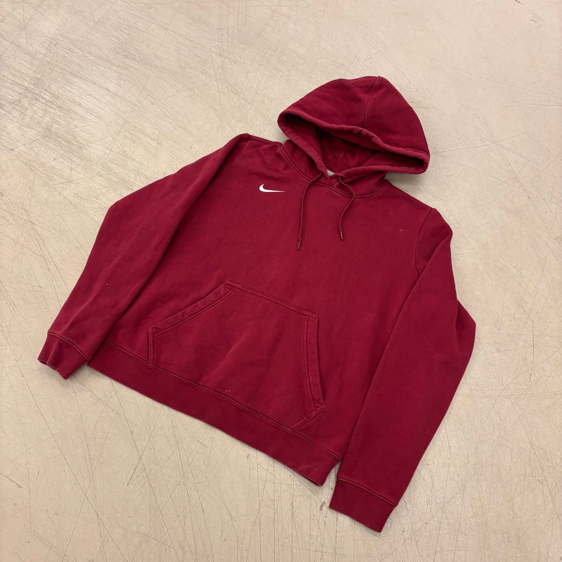 나이키 스우시 버건디 후드티 상품이미지1