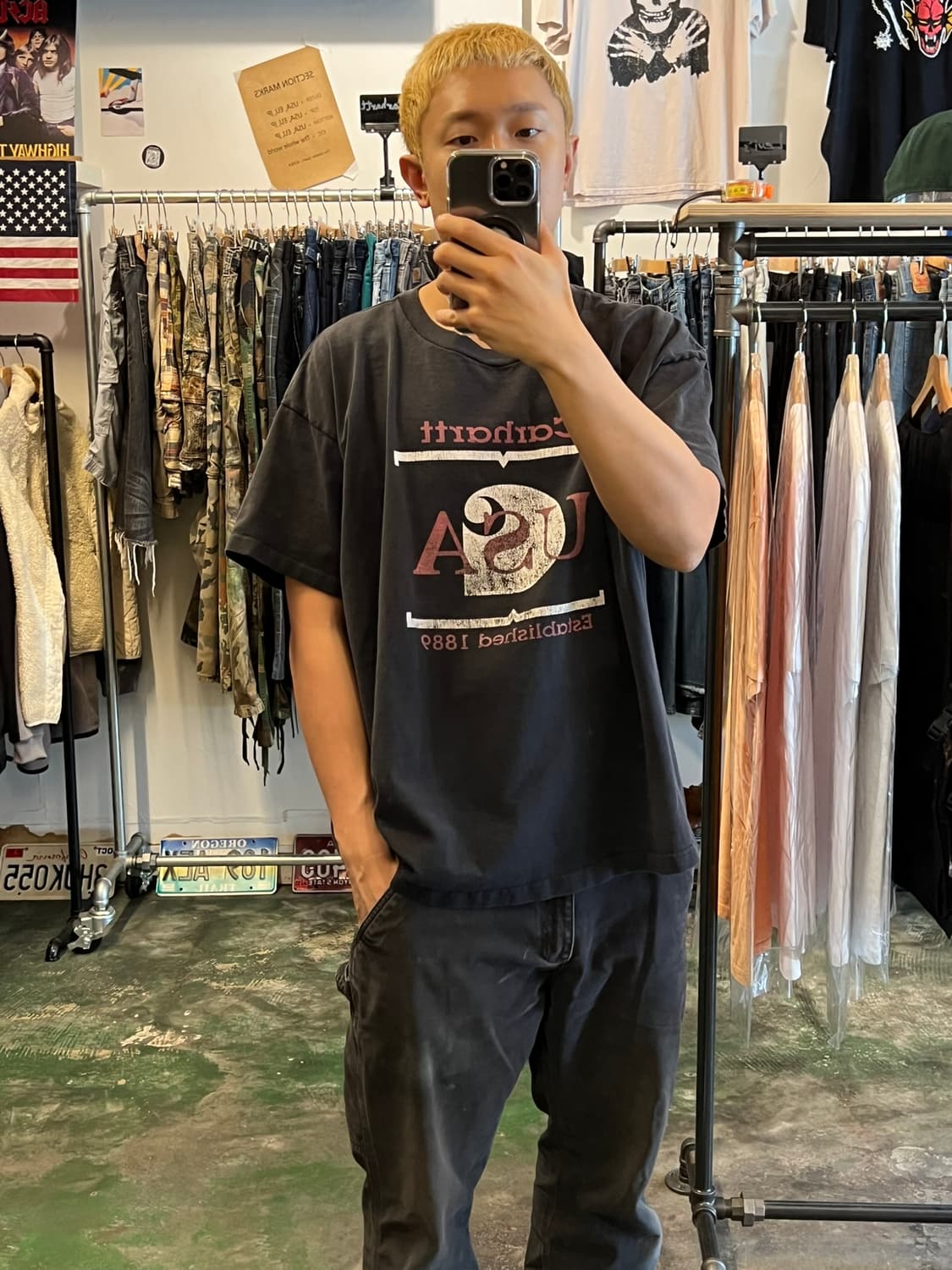 90's [XL] 칼하트 USA 싱글스티치 빈티지 티셔츠 상품이미지2