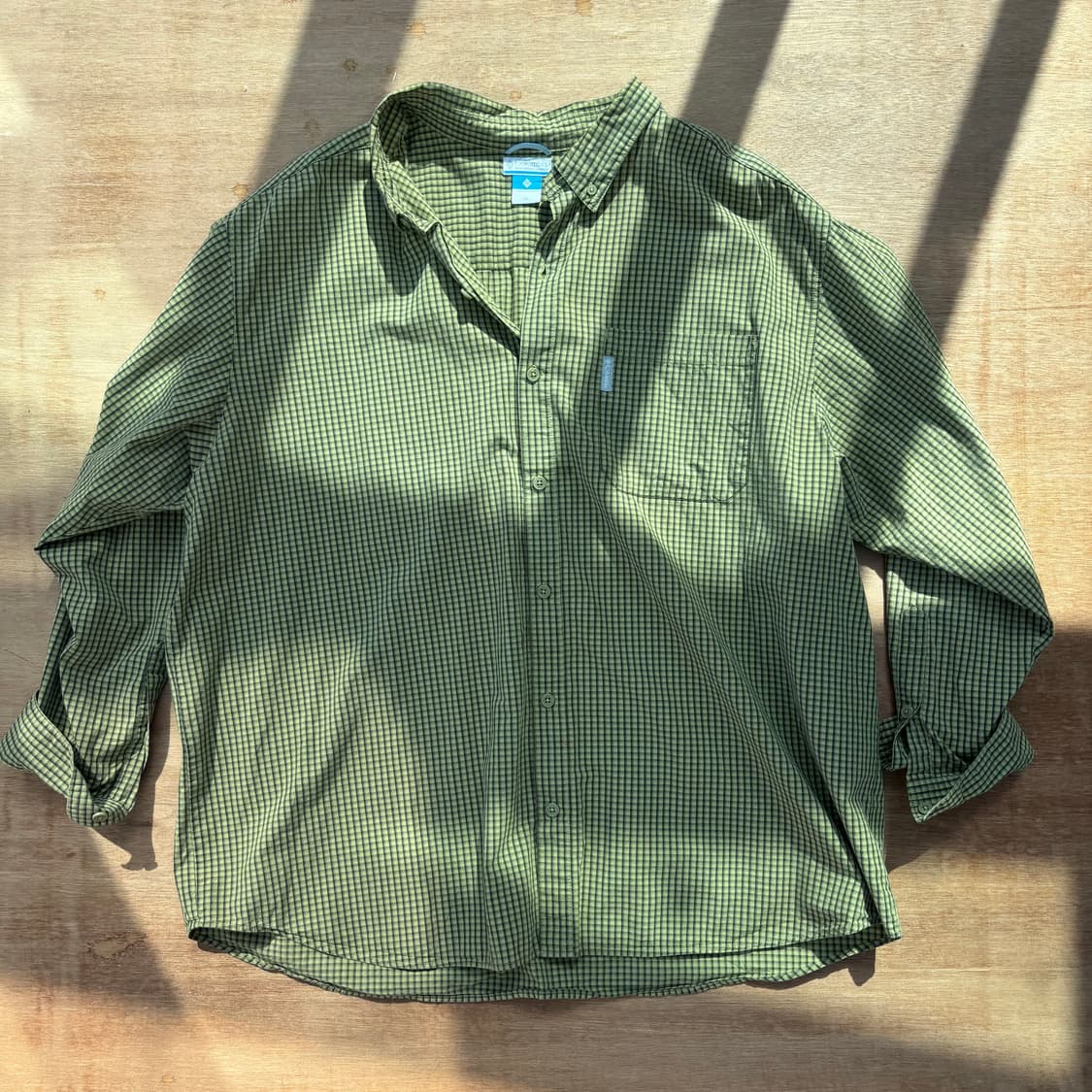 Columbia Olive Mini Check Shirt  콜롬비아 상품이미지1