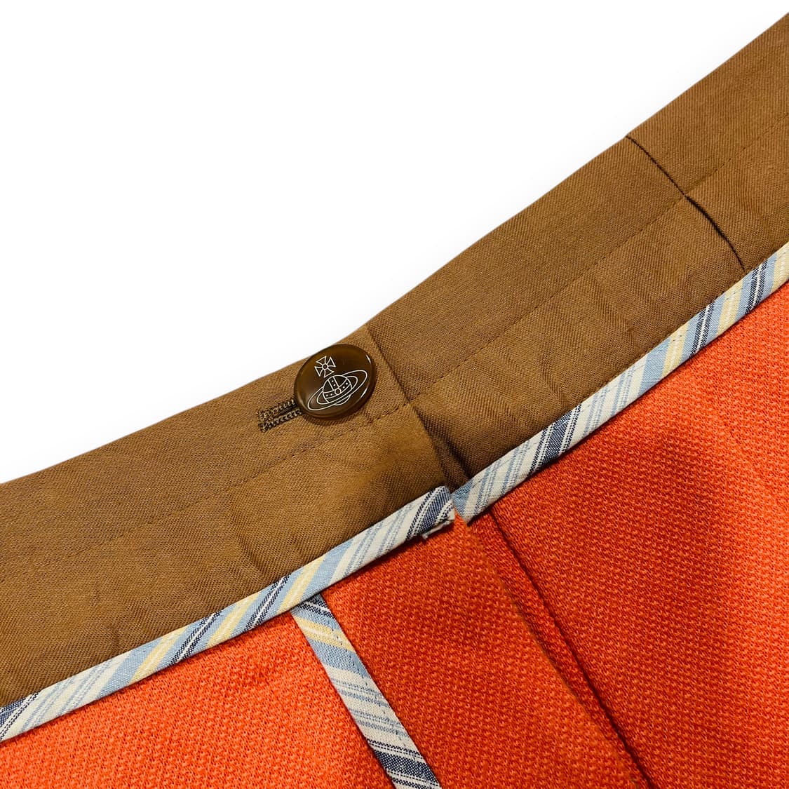 비비안 웨스트우드 레드 라벨 오렌지 다색 디테일 스커트 상품이미지4