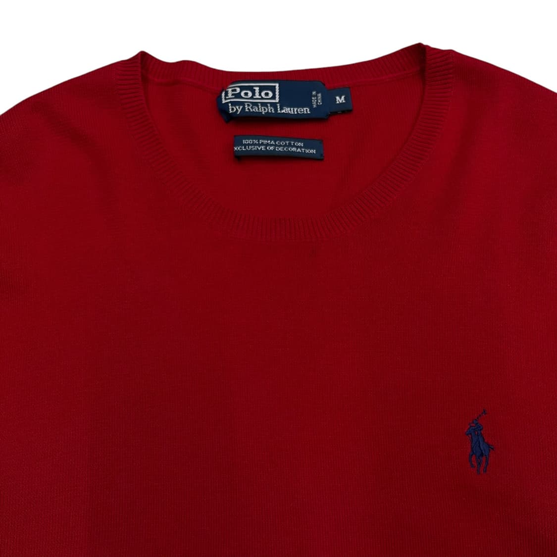 폴로 랄프로렌 네이비포니 레드 니트 M 상품이미지4