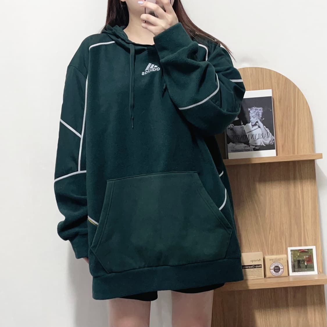 [정품] 아디다스 딥그린 하이브리드 후리스 [ 3XL ] 상품이미지3