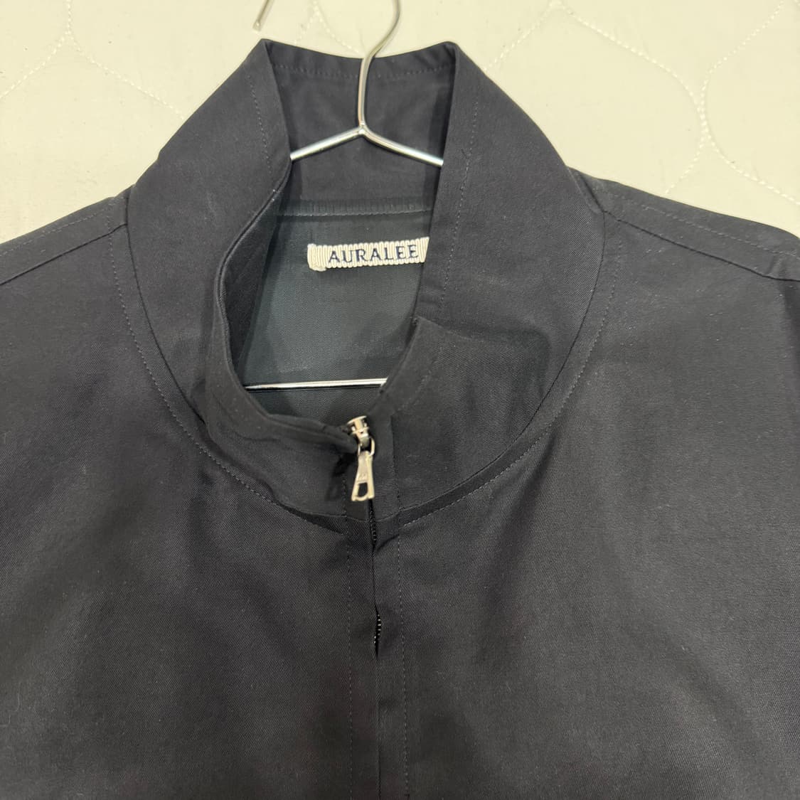 오라리 워시드 핀스 실크 샴브레이 블루종 블랙 5사이즈 상품이미지2