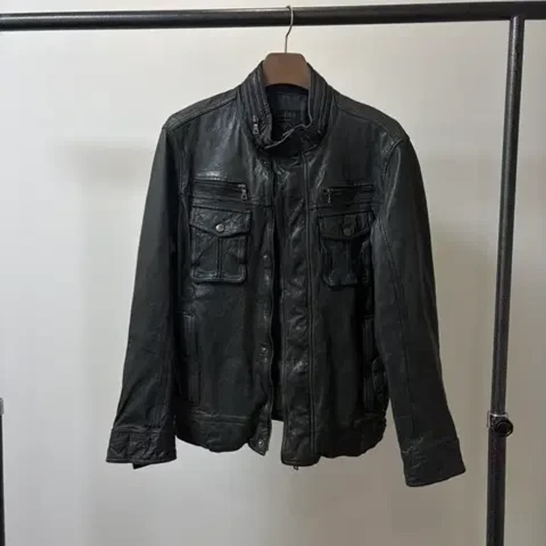 (XL) Guess 게스 락시크 이태리 양가죽 레더 자켓 상품이미지2