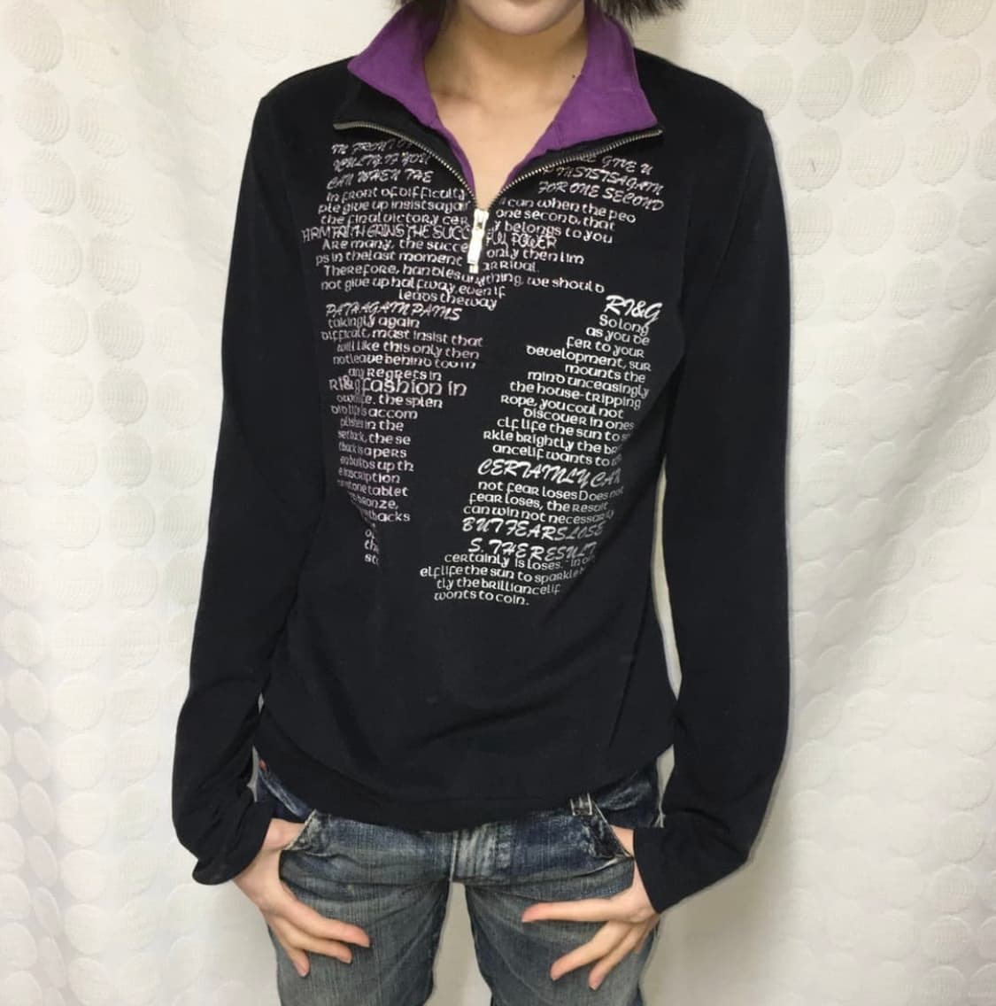 Japanese vintage 페이크 칼라 롱슬리브 상품이미지1