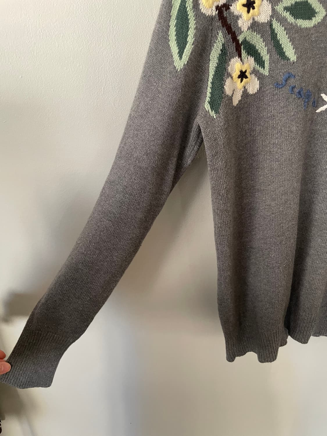 vintage flower embroidered knit 상품이미지6