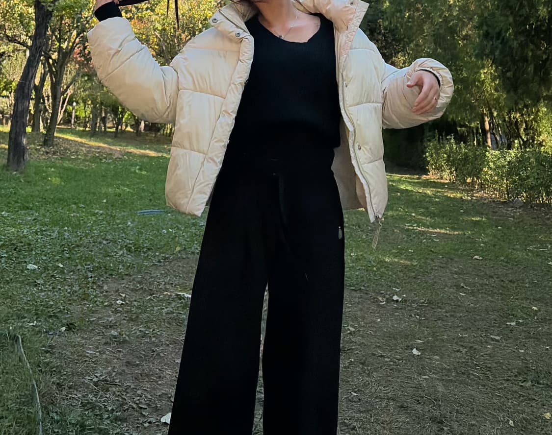 블랙업 아이보리 여성패딩 상품이미지8