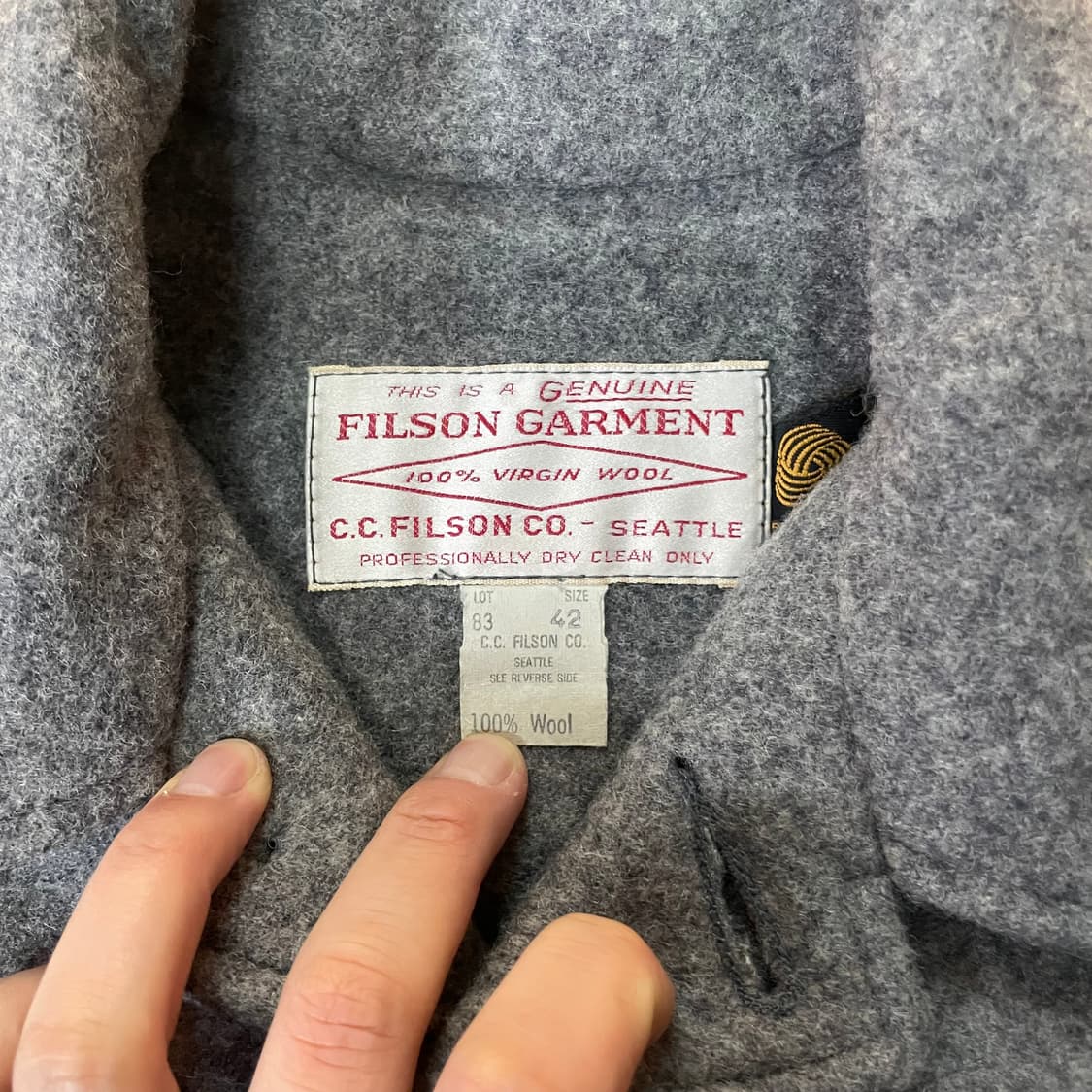 필슨 더블 메키노 울100 크루져 자켓 그레이 상품이미지3