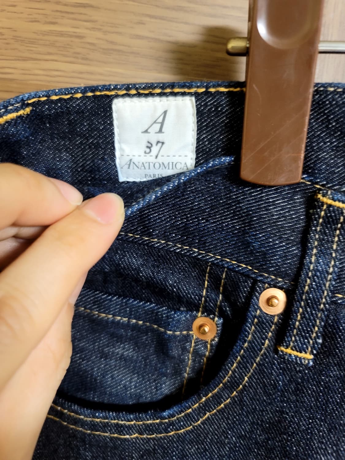아나토미카 618 오리지널 인디고 데님 원워시 37사이즈 상품이미지5