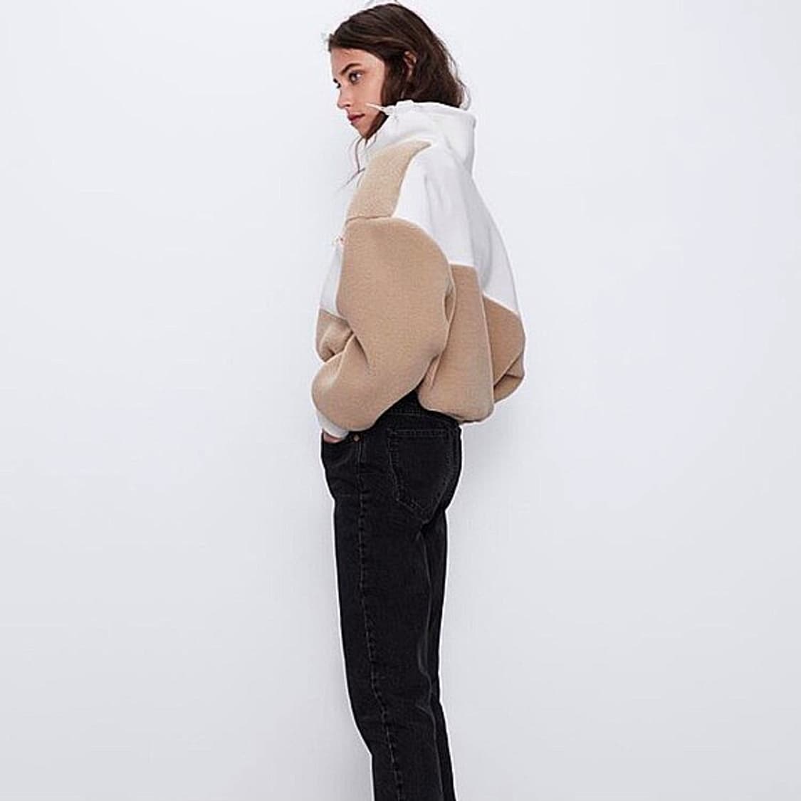 ZARA fleece jacket 자라 크롭트 플리스 덤블 집업 자켓 상품이미지6