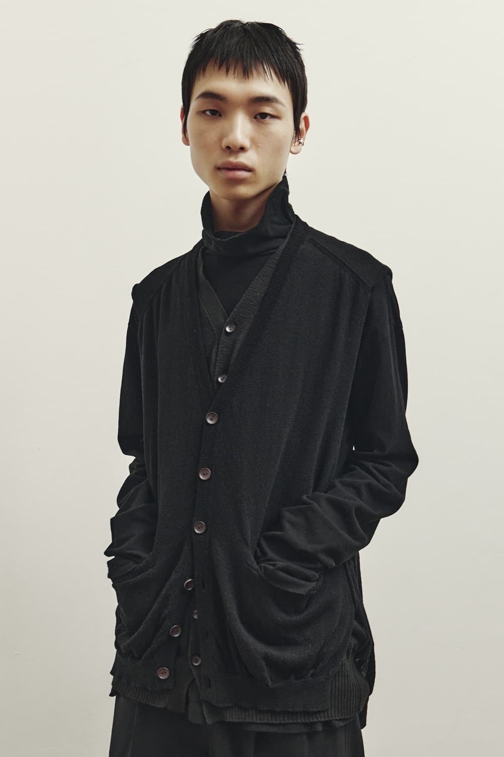 유스랩  더블 레이어드 니트 베스트 상품이미지1