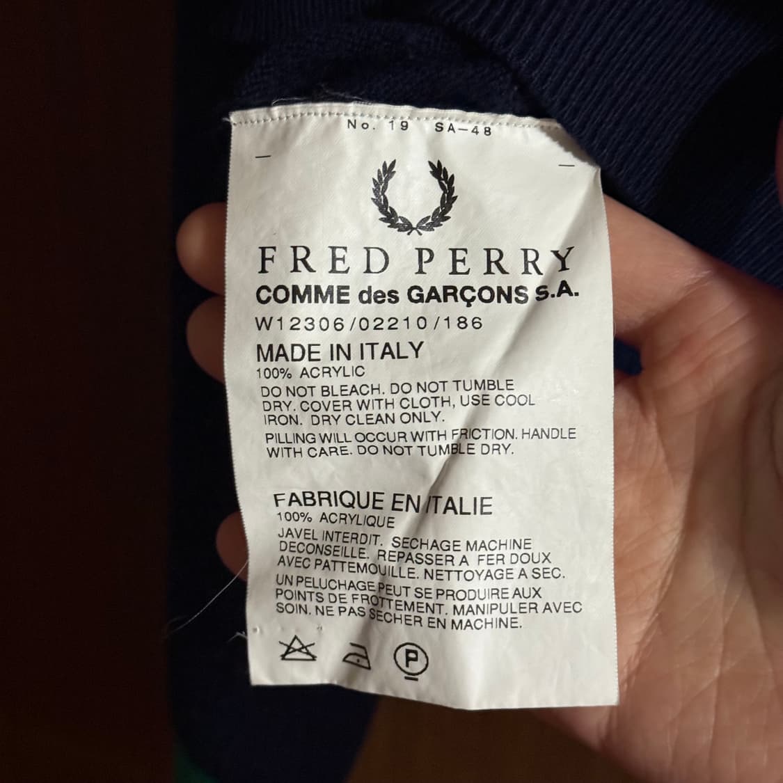FRED PERRY × COMME des GARÇONS SHIRT 니트 상품이미지5